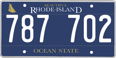 RI license plate 787702