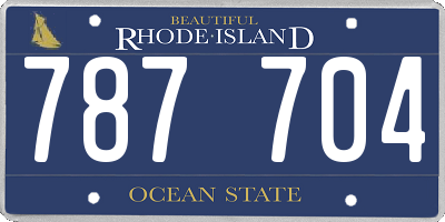 RI license plate 787704