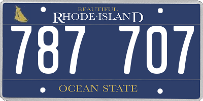 RI license plate 787707