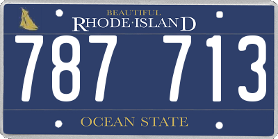 RI license plate 787713