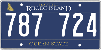 RI license plate 787724