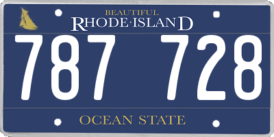 RI license plate 787728