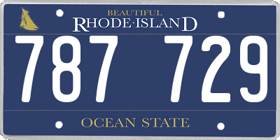 RI license plate 787729