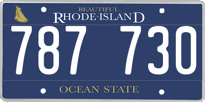 RI license plate 787730