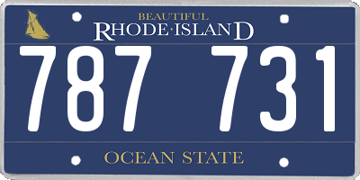 RI license plate 787731
