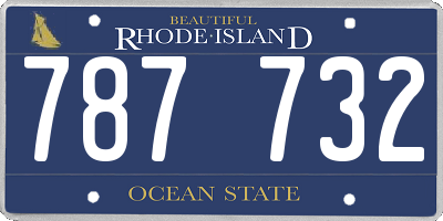 RI license plate 787732