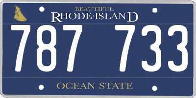 RI license plate 787733