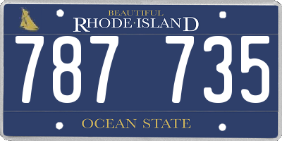 RI license plate 787735