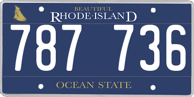 RI license plate 787736