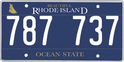 RI license plate 787737