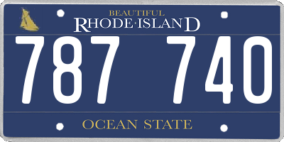 RI license plate 787740