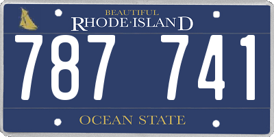 RI license plate 787741