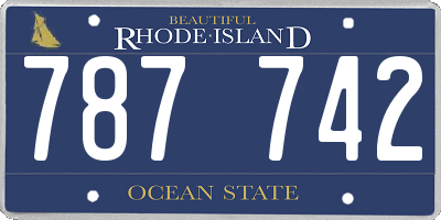 RI license plate 787742