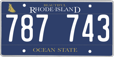 RI license plate 787743