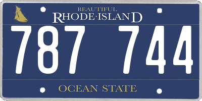 RI license plate 787744