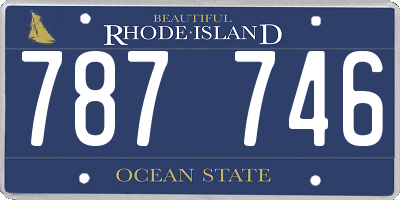 RI license plate 787746