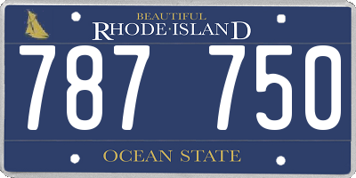 RI license plate 787750