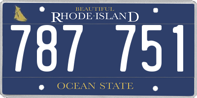 RI license plate 787751