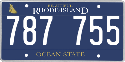 RI license plate 787755