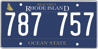 RI license plate 787757