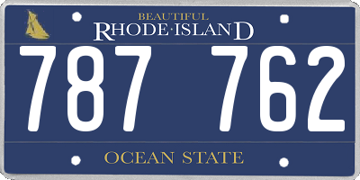 RI license plate 787762