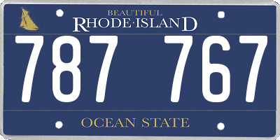 RI license plate 787767