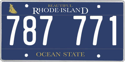 RI license plate 787771