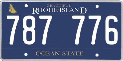 RI license plate 787776