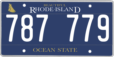 RI license plate 787779