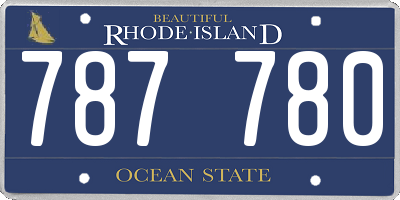 RI license plate 787780
