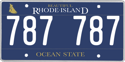 RI license plate 787787