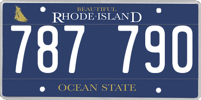 RI license plate 787790