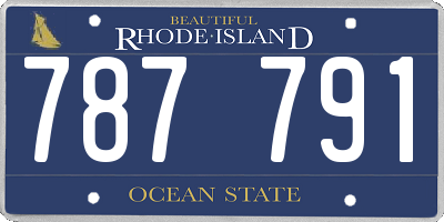 RI license plate 787791