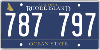 RI license plate 787797