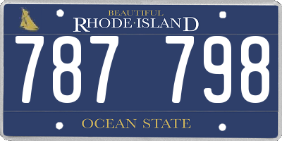 RI license plate 787798