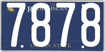 RI license plate 7878