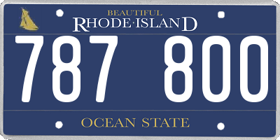 RI license plate 787800