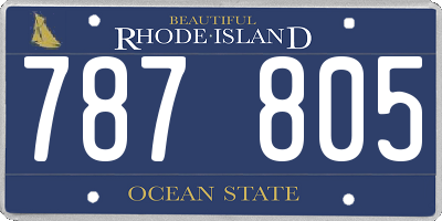 RI license plate 787805