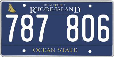 RI license plate 787806