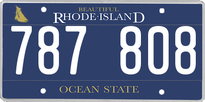 RI license plate 787808
