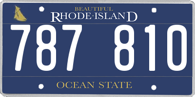 RI license plate 787810