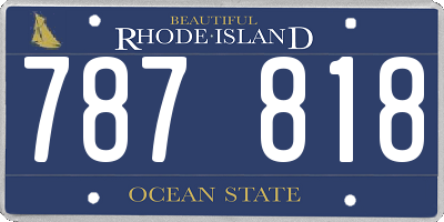 RI license plate 787818