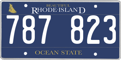 RI license plate 787823