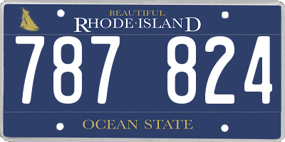 RI license plate 787824