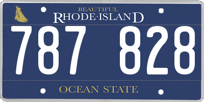 RI license plate 787828