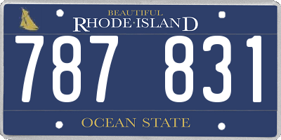 RI license plate 787831