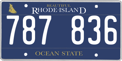 RI license plate 787836
