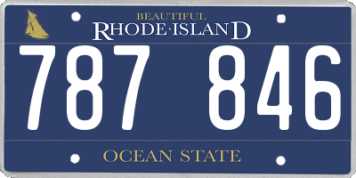 RI license plate 787846