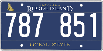 RI license plate 787851