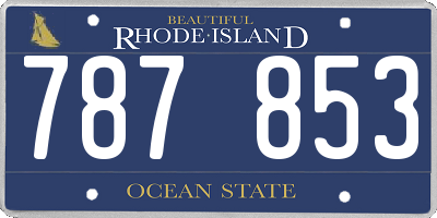 RI license plate 787853